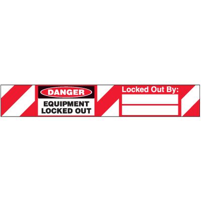Padlock Labels - Danger Equipment Locked-Out