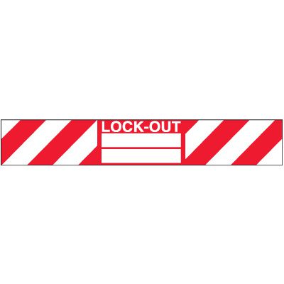 Self-Laminating Padlock Labels - Lock-out