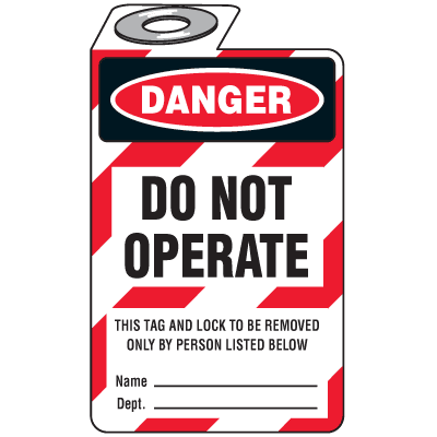 Padlock Tags - Danger Do Not Operate