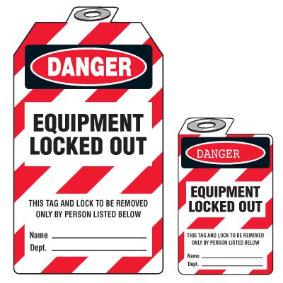 Bilingual Padlock Tags - Danger Equipment Locked Out