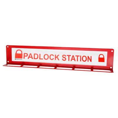 Brady 45650 Large Padlock Station - Well Mounted - 24 Lock Capacity