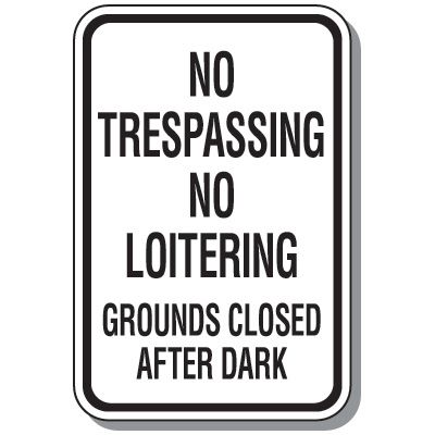 Inform people that your property is private and tresspassing and loitering is prohibited