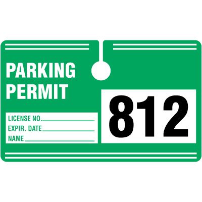 Rectangular Hanging Parking Permits