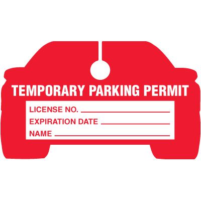 Car Hanging Parking Permits