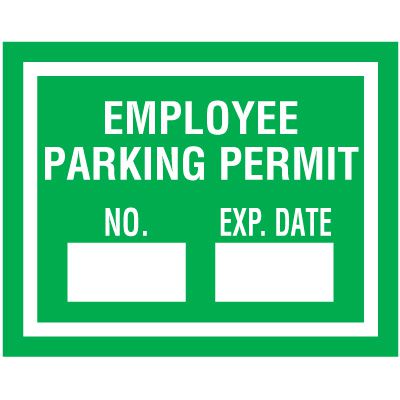 Static-Cling Parking Permits - Employee Parking