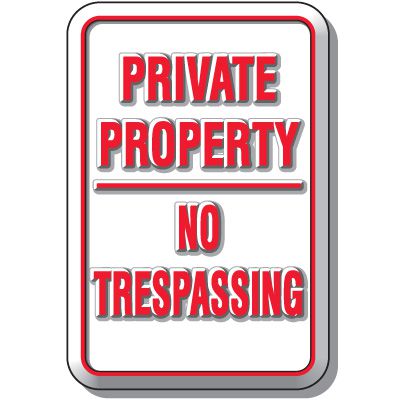 3-D Private Property Parking Sign