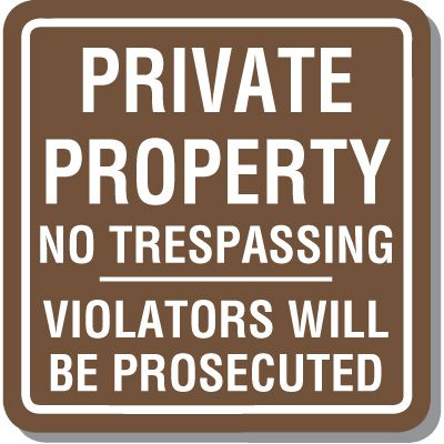 Contemporary Private Property Parking Sign