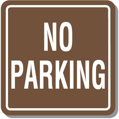 Contemporary No Parking Sign