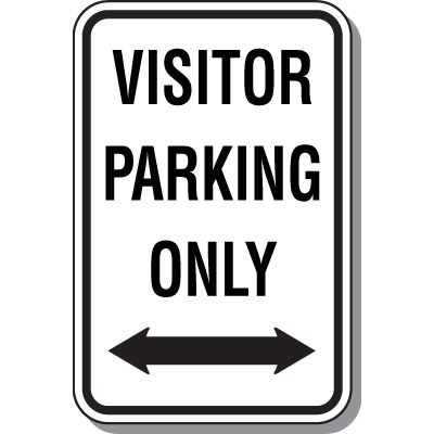 Visitor Parking Only (w/ Arrows) Sign