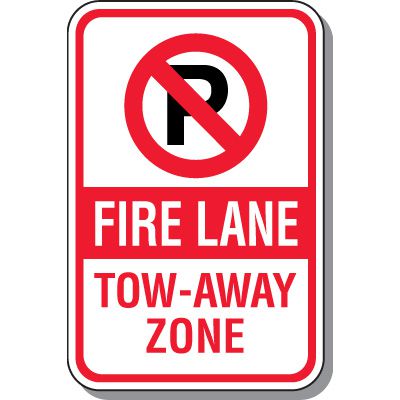 Fire Lane Tow-Away Zone Sign