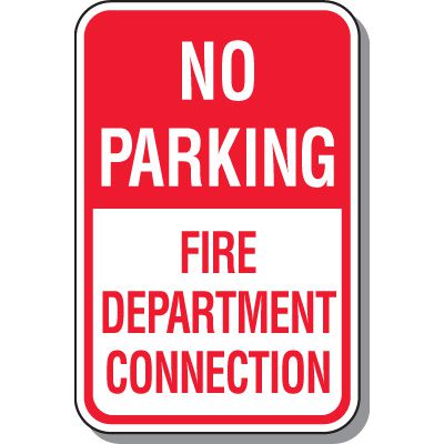 No Parking Fire Department Sign