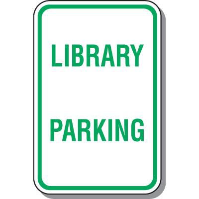 Library Parking Sign