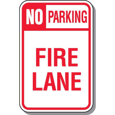 No Parking Signs - Fire Lane