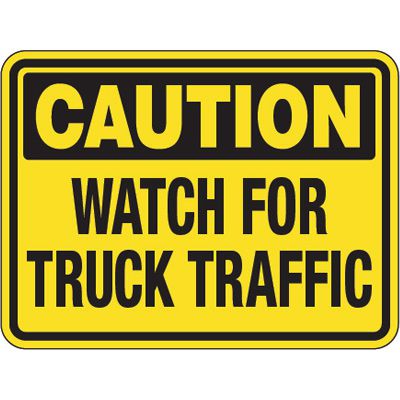Pavement Message Signs - Caution Watch For Truck