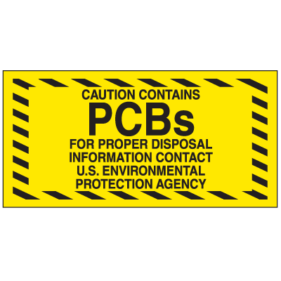 PCB Labels - Caution Contains PCBs