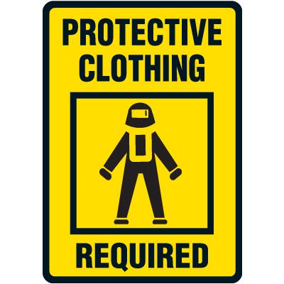 Protective Clothing Required Floor Label
