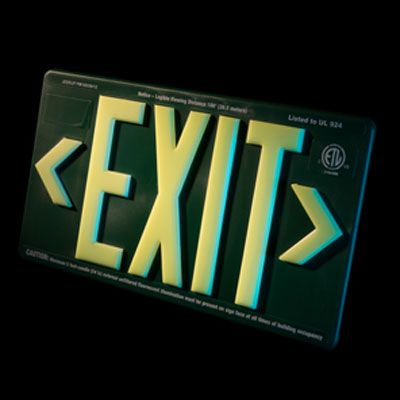 Jessup® 50 ft. Zero Energy Photoluminescent Exit Signs