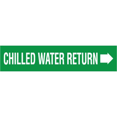 Chilled Water Return - Wrap Around Adhesive Roll Markers