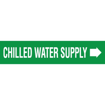 Chilled Water Supply - Wrap Around Adhesive Roll Markers
