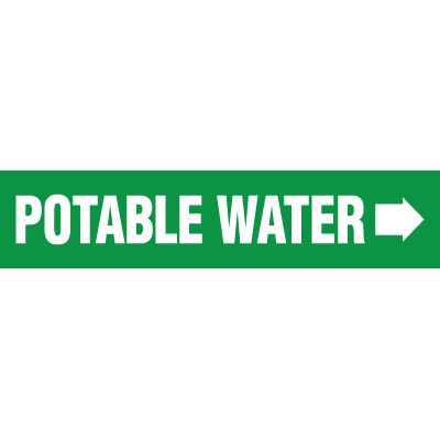 Potable Water (Arrow Right) Wrap Around Adhesive Markers