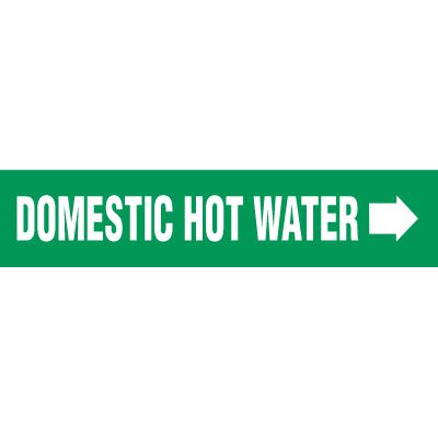 Domestic Hot Water - Wrap Around Adhesive Roll Markers