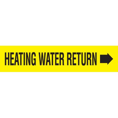 Heating Water Return - Wrap Around Adhesive Roll Markers