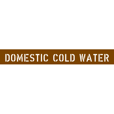 Domestic Cold Water - Pipe Stencils