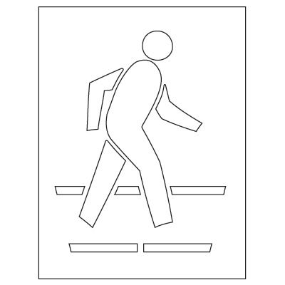 Plastic Graphic Stencil - Pedestrian Crossing Pavement Tool S-5035 D