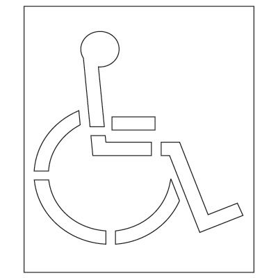 Plastic Graphic Stencil - California Disabled Parking Pavement Tool S-3048 D