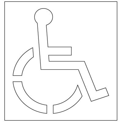 Plastic Graphic Stencil - Texas Disabled Parking Pavement Tool S-3148 D