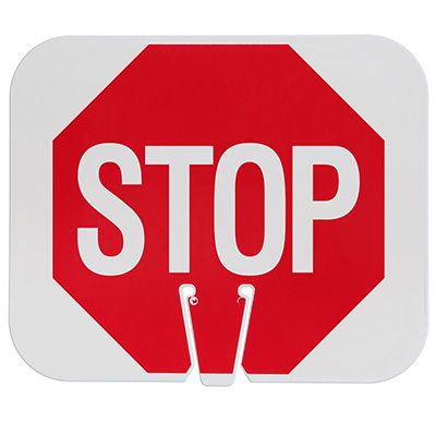 Plastic Traffic Cone Signs- Stop