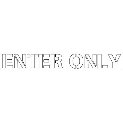 Plastic Wording Stencils - Enter Only