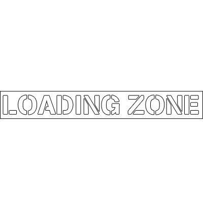 Plastic Wording Stencils - Loading Zone