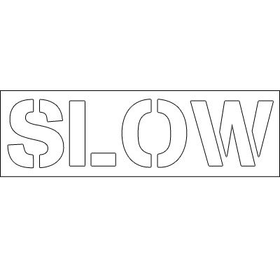Plastic Wording Stencils - Slow