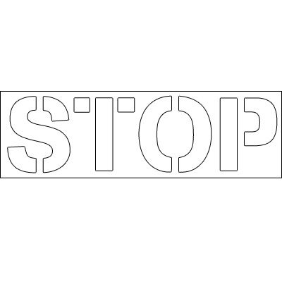 Plastic Wording Stencils - Stop