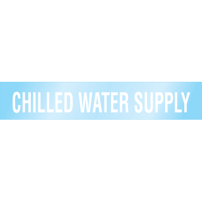 Chilled Water Supply - Poly-Code™ Clear Self-Adhesive Pipe Markers