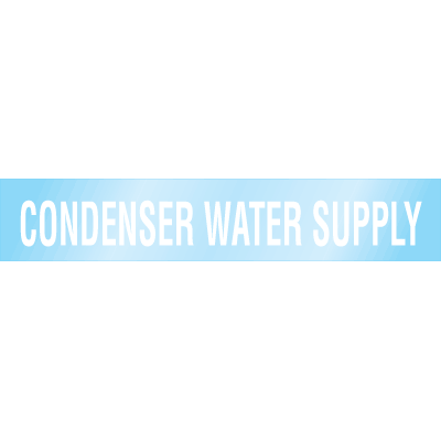 Condenser Water Supply - Poly-Code™ Clear Self-Adhesive Pipe Markers