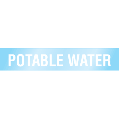 Potable Water - Poly-Code™ Clear Self-Adhesive Pipe Markers