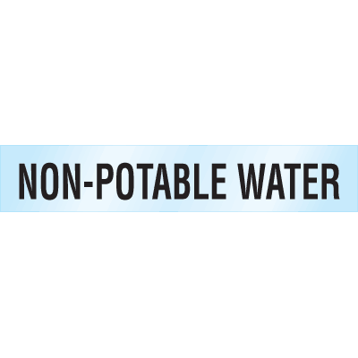 Non-Potable Water - Poly-Code™ Clear Self-Adhesive Pipe Markers