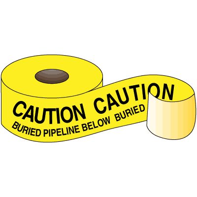 Underground Warning Tape - Caution Buried Pipeline Below