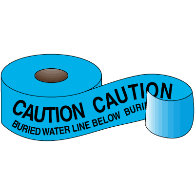 Underground Warning Tape - Caution Buried Water Line Below