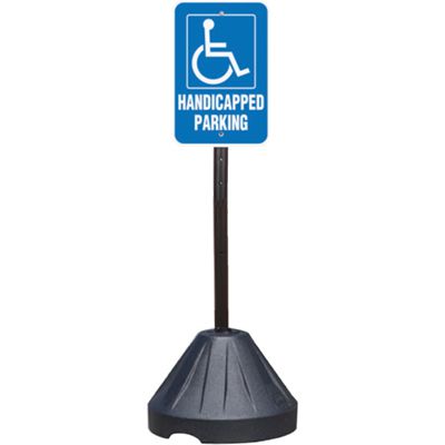 Portable Sign Stanchion - Handicapped Parking