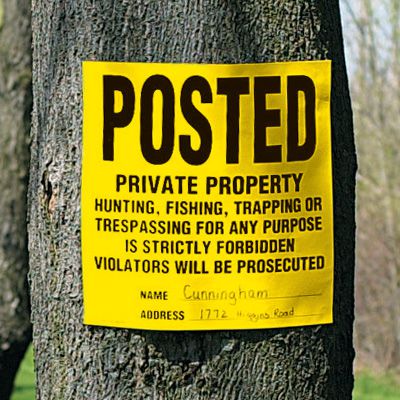 Posted Private Property Signs