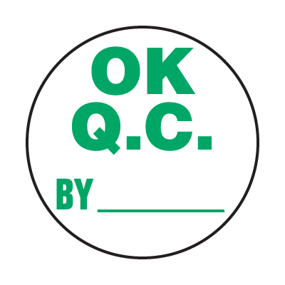 OK Q.C. Inventory Control Labels