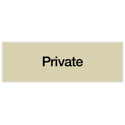 Private - Engraved Standard Wording Signs