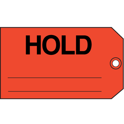 Maintenance Tags - Hold