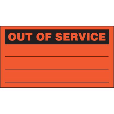 Out Of Service Custom Write-On Status Labels
