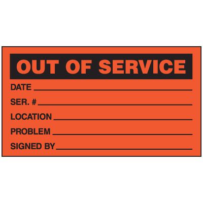 Out Of Service Detail Status Labels
