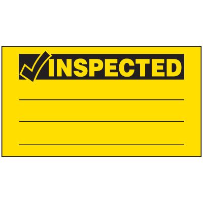 Inspected Production Status Labels
