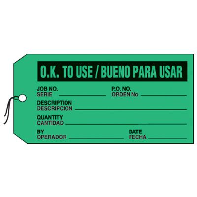 Bilingual OK To Use Production Status Tags